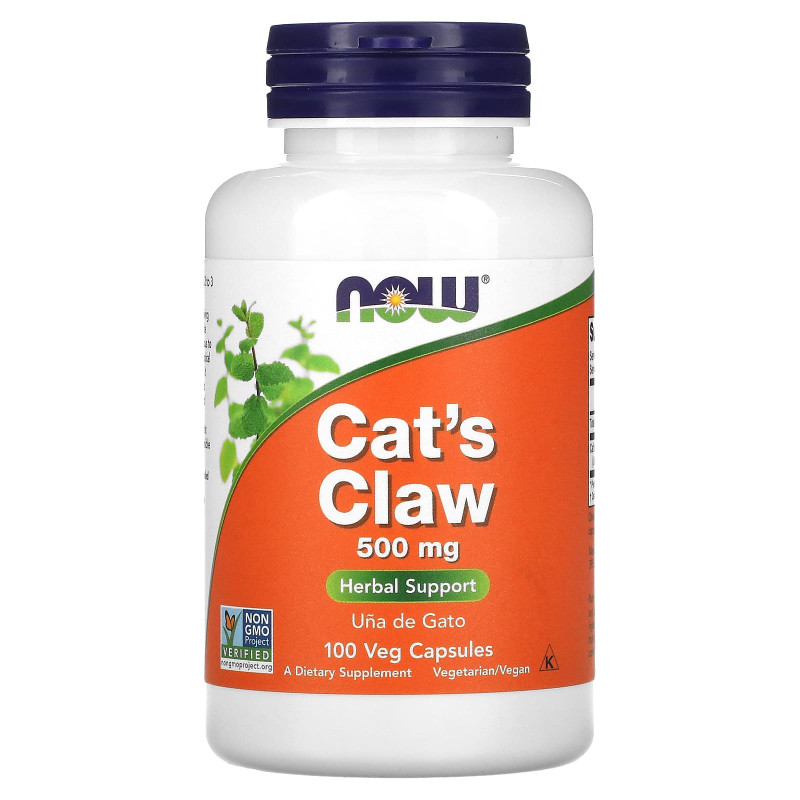 Кошачий коготь, Cat's Claw, NOW Foods, 500 мг, 100 вегетарианских капсул