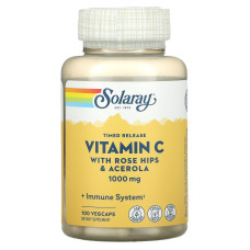 Вітамін С, Vitamin C, Solaray, двофазне вивільнення, 1000 мг, 100 капсул