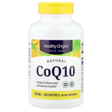Коензим Q10, Kaneka Q10 (CoQ10), Healthy Origins, натуральний, 200 мг, 150 м'яких капсул