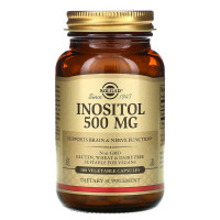 Інозитол, Inositol, Solgar, 500 мг, 100 вегетаріанських капсул