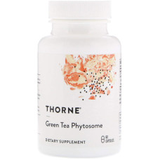Зелений чай, Green Tea Phytosome, Thorne, 60 капсул (250 мг в капсуле)