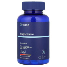 Магній жувальний, Magnesium Chewable, Trace Minerals Research, зі смаком малини і лимона, 120 жувальних таблеток