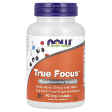 Тру Фокус, True Focus, Now Foods, 90 вегетарианских капсул