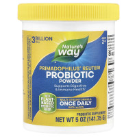 Пробиотики, Primadophilus® Reuteri Probiotic Powder, Nature's Way, порошок, для детей от 2 лет, 3 млрд КОЕ, 141.75 г