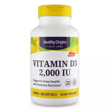 Витамин D3 в масле МСТ, Vitamin D3 in MCT Oil, Healthy Origins, 2000 МЕ, 360 гелевых капсул