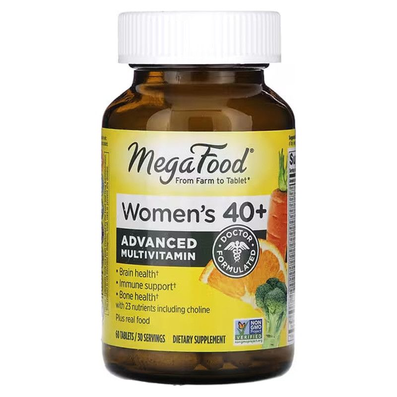 Витамины для женщин 40+, Multi for Women, Mega Food, 60 таблеток