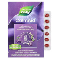 Заспокійливе з лавандою, CalmAid, Clinically Studied Lavender, Nature's Way, 30 гелевих капсул