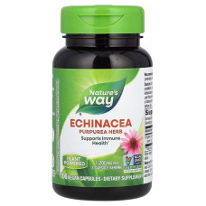 Ехінацея пурпурна, Echinacea Purpurea Herb, Nature's Way, 1200 мг, 100 веганських капсул (400 мг на капсулу)