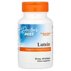 Лютеин, Lutein, Doctors Best, 20 мг, 60 гелевых капсул