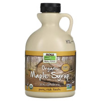 Кленовый сироп (янтарный), Maple Syrup, Now Foods, Real Food, органик, сорт А, 946 мл