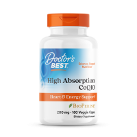 Коензим Q10, High Absorption CoQ10, Doctor's Best, з біоперином, з високим ступенем засвоєння, 200 мг, 180 веганських капсул