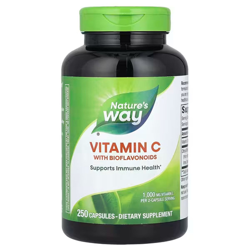 Вітамін С з біофлавоноїдами, Vitamin C with Bioflavonoids, Nature's Way, 1000 мг, 250 капсул
