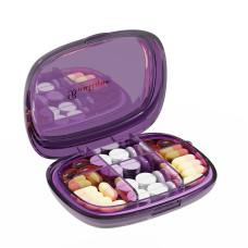 Органайзер для таблеток, Portable Transparent Pill Box, MEMOSAN, фиолетовый