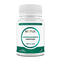 Ашваганда, Ashwagandha, Biotus, 1350 мг, 60 капсул
