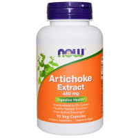 Артишок, Artichoke, NOW Foods, экстракт, 450 мг, 90 вегетарианских капсул