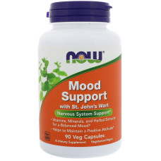 Поддержка настроения со зверобоем, Mood Support, Now Foods, 90 вегетарианских капсул