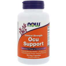 Витамины для глаз, Ocu Support, Now Foods, 90 вегетарианских капсул