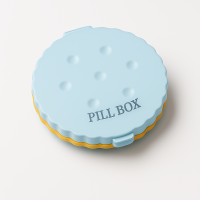 Органайзер для таблеток у формі печива, Cookie Shaped Pill Box, MEMOSAN, синій
