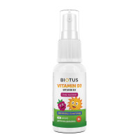 Вітамін D3, Vitamin D3, Biotus, спрей для дітей, смак малини, 200 МО/5 мкг, 30 мл