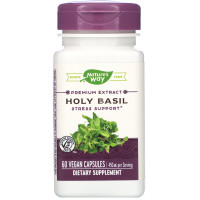 Базилик священный, Holy Basil, Nature's Way, стандартизированный, 450 мг, веганских 60 капсул