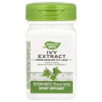 Плющ, Ivy Extract, Nature's Way, екстракт, 50 мг, 90 веганських таблеток (25 мг на таблетку)