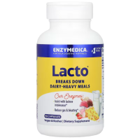 Ферменты для переваривания лактозы, Lacto, Enzymedica, 90 капсул