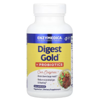 Пробиотики + ферменты, Digest Gold + Probiotics, Enzymedica, 180 капсул