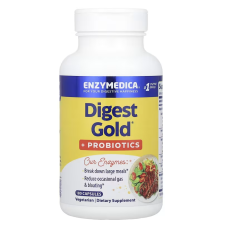 Пробіотик + ферменти, Digest Gold + Probiotics, Enzymedica, 180 капсул