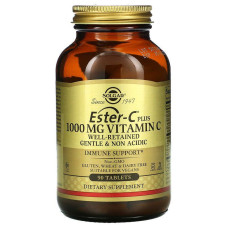 Эстер-С плюс, Ester-C Plus, Solgar, витамин C, 1000 мг, 90 таблеток