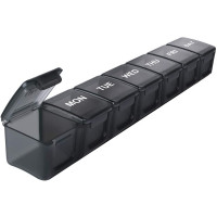 Органайзер для таблеток на 7 днів, 7 Days Portable Pill Box, MEMOSAN, чорний