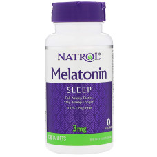 Мелатонин, Melatonin, Natrol, 3 мг, 120 таб.