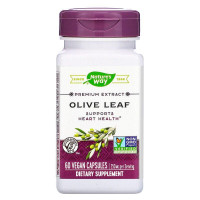 Экстракт листьев оливы, Olive Leaf, Nature's Way, премиум-класс, 250 мг, 60 веганских капсул