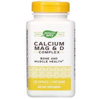 Кальций, магний и витамин D, Calcium Mag & D, Nature's Way, 250 капсул