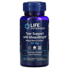 Защита глаз, Tear Support, Life Extension, ягодный экстракт маки, 60 мг, 30 вегетарианских капсул