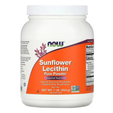 Подсолнечный лецитин, Sunflower Lecithin, Now Foods, чистый порошок, 454 г