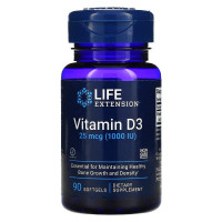 Витамин D-3, Vitamin D3, Life Extension, 1000 МЕ, 90 гелевых капсул