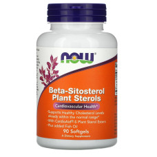 Бета-ситостерол, Beta-Sitosterol, Now Foods, рослинні стероли, 90 гелевих капсул