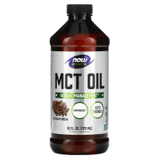 Масло МСТ для похудения, MCT Oil, Now Foods, Sports, вкус шоколадного мокко, 473 мл