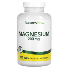 Магній, Magnesium, Nature's Plus, 200 мг, 180 таблеток