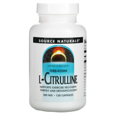 L-цитруллин, L-Citrulline, Source Naturals, 500 мг, 120 капсул