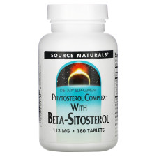 Комплекс фитостеролов с бета ситостеролом, Phytosterol, Source Naturals, 113 мг, 180 таблеток
