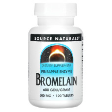 Бромелайн, Bromelain, Source Naturals, 600 ГДУ / г, 500 мг, 120 таблеток