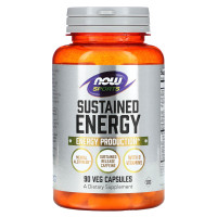 Энергетическая формула, Sustained Energy, NOW Foods, 90 вегетарианских капсул