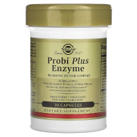 Пробиотики плюс ферменты, Probi Plus Enzyme, Solgar, комплекс, 20 млрд КОЕ, 30 капсул