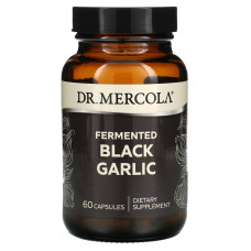 Чёрный чеснок, Black Garlic, Dr. Mercola, ферментированный, 60 капсул