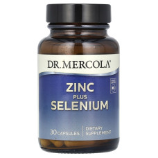 Цинк плюс селен, Zinc Plus Selenium, Dr. Mercola, 30 капсул