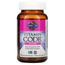Сырые Витамины для женщин, Whole Food Multivitamin for Women, Garden of Life, цельнопищевые, 120 вегетарианских капсул