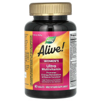 Мультивитамины для женщин, Alive!, Women's Multi-Vitamin, Nature's Way, 60 таблеток