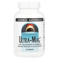 Магний (ультра), Ultra-Mag, Source Naturals, 60 таблеток