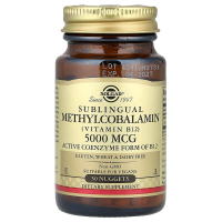 Вітамін В12 (метилкобаламін), Vitamin B12, Solgar, сублінгвальний, 5000 мкг, 30 таблеток